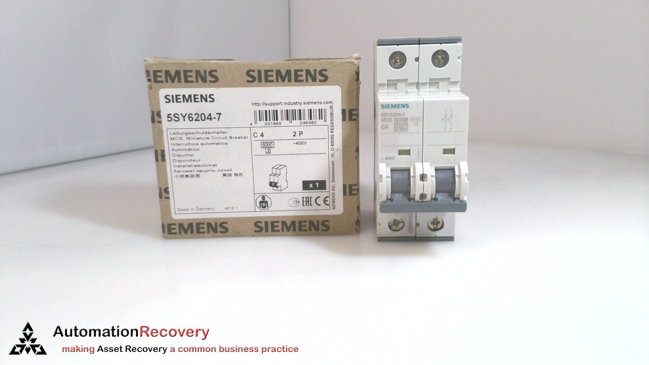 SIEMENS 5SY6204-7, MINIATURE CIRCUIT BREAKER, NEW #326825