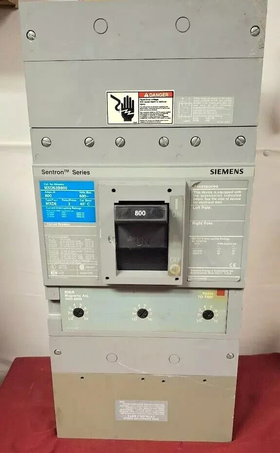 SIEMENS MXD63B800 800AMP 600V 3P SENTRON SERIES Circuit Breaker  SHIPS SAME DAY