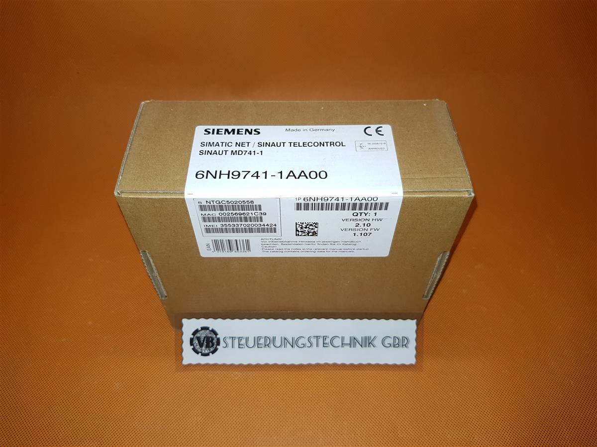 Siemens Sinaut Telecontrol MD741-1 Type: 6NH9741-1AA00 / Version: HW: 2.10 - FW: