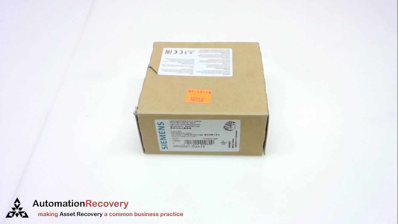 SIEMENS 3RV2021-0GA10, MOTOR CONTROLLER, CATEGORY A, 50/60 HZ, 3 PHASE,  #244026