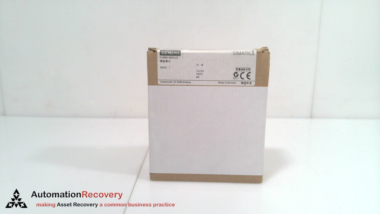 SIEMENS 6ES7 370-0AA01-0AA0, DUMMY MODULE, DM 370, NEW #236178