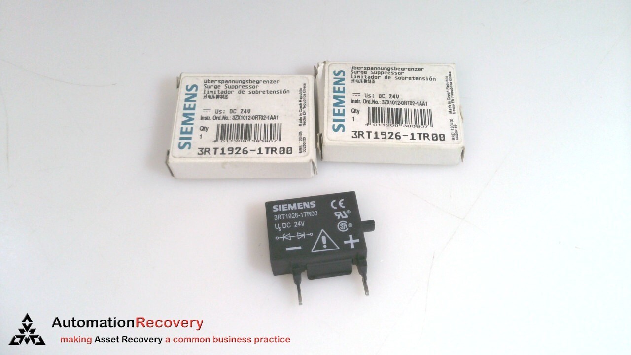 SIEMENS 3RT1926-1TR00, SIRIUS SURGE SUPPRESSOR, DIODE COMBINATION, SEE D #327258