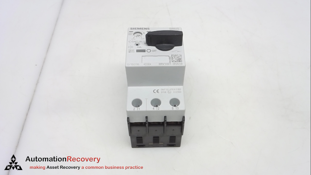 SIEMENS 3RV1021-0HA10 SIRIUS CIRCUIT BREAKER #284446