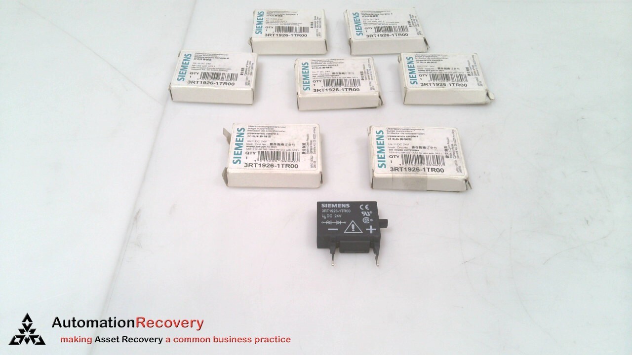 SIEMENS 3RT1926-1TR00, SIRIUS SURGE SUPPRESSOR, DIODE COMBINATION, SEE D #319651