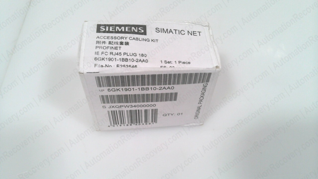 SIEMENS 6GK1901-1BB10-2AA0, INDUSTRIAL ETHERNET FASTCONNECT RJ45 PLUG, N #337874