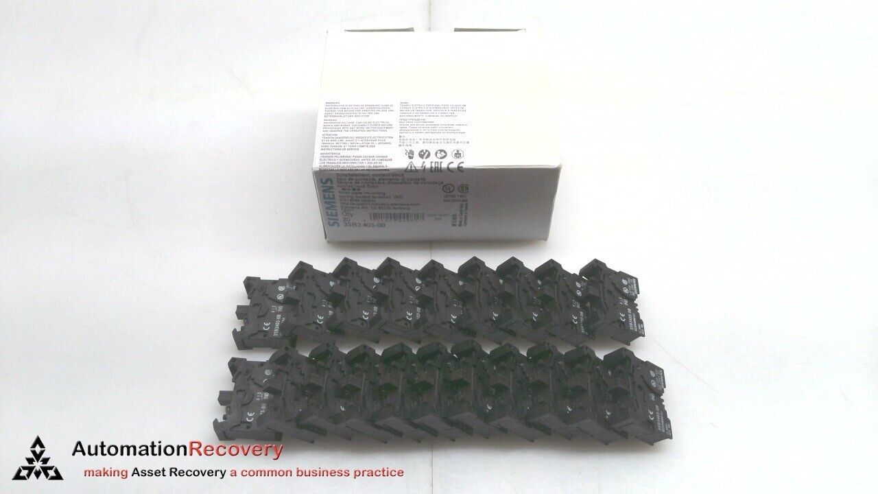SIEMENS 3SB3403-0B, CONTACT BLOCK W/ 1 CONTACT ELEMENT, SEE DESC #305019