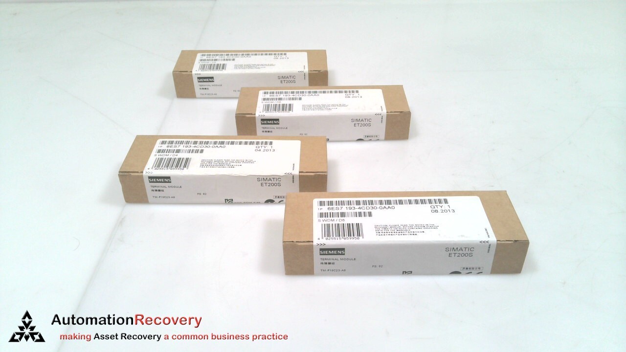 SIEMENS 6ES7 193-4CD30-0AA0, SIMATIC DP TERMINAL MODULE, SEE DESC #319534