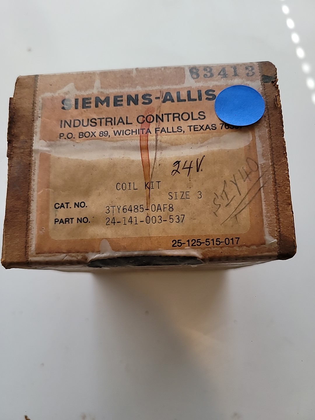 Siemens 3TY6485-0AA8 Coil Kit Size 3 115 V