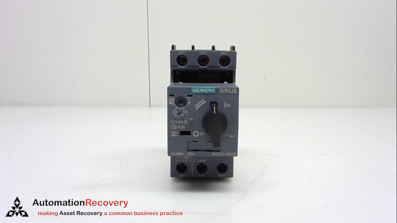 SIEMENS 3RV2021-0GA10, MOTOR CONTROLLER, CATEGORY A, 50/60 HZ, 3 PHASE,  #243340