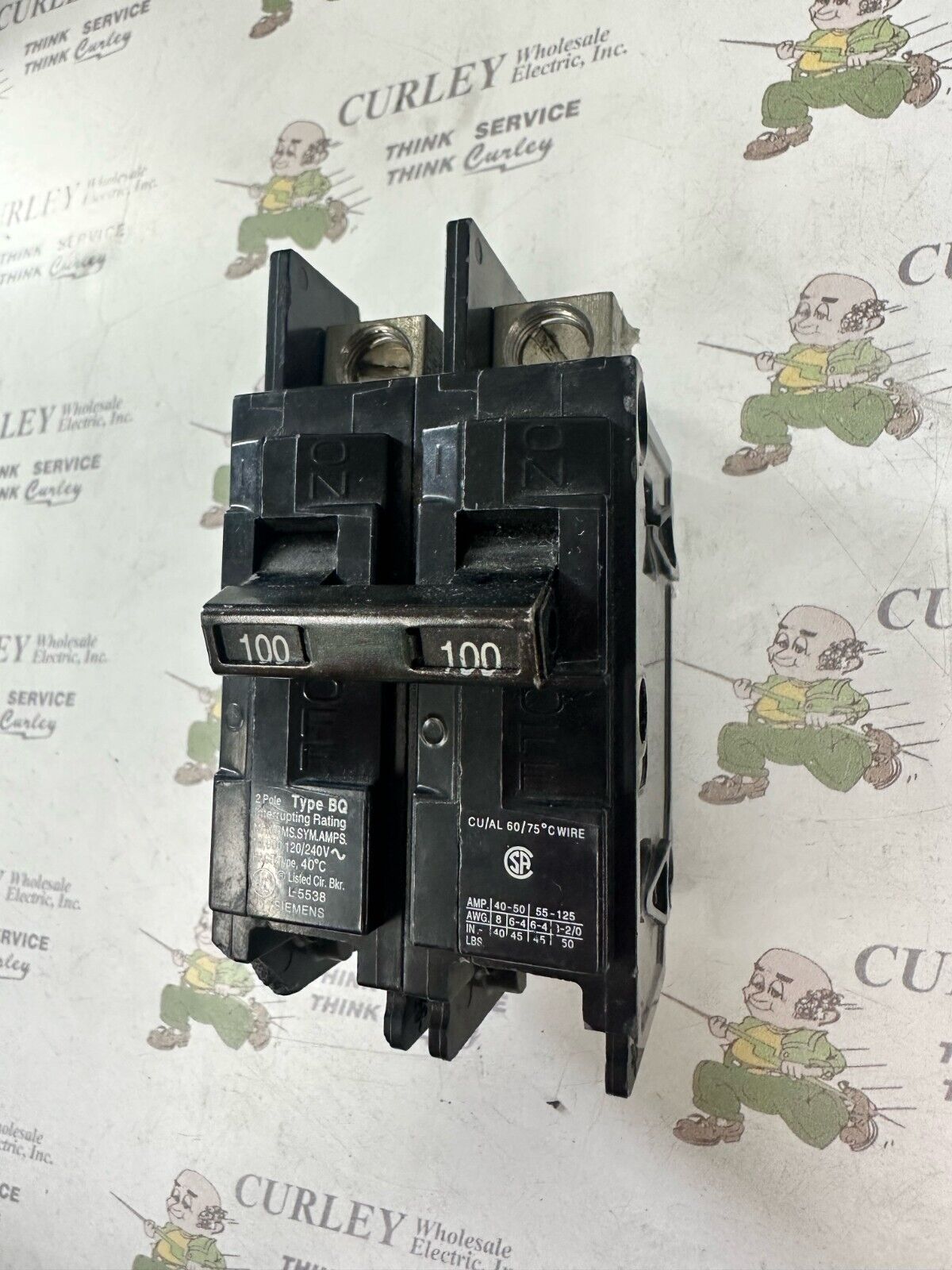 Siemens BQ2B100L Circuit Breaker Feed Thru