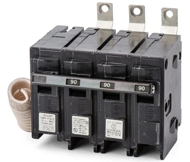 B390H00S01 - Siemens - 90 Amp 3 Pole Bolt On Shunt Trip 22.000 kaic