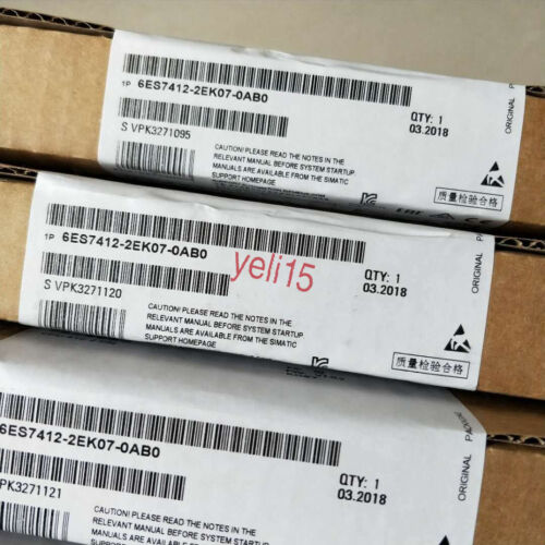 Siemens 6ES7412-2EK07-0AB0 New In Box 6ES7 412-2EK07-0AB0 Expedited Shipping 1PC