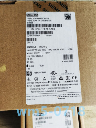 1PC Brand New In Box SIEMENS 6SL3210-1PE21-4AL0 Frequency Converter Fast Ship