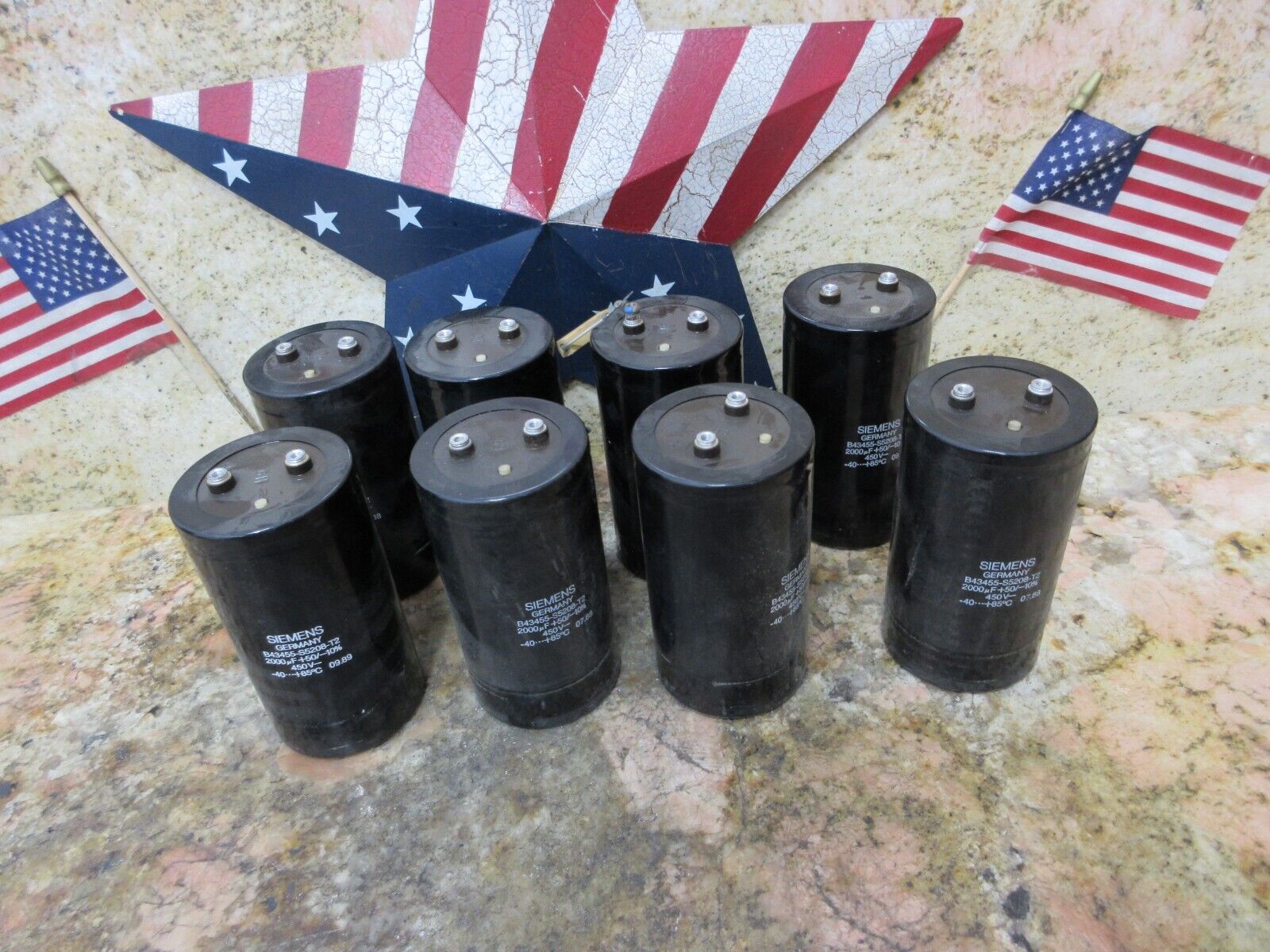 SIEMENS CAPACITOR B43455-S5208-T2 2000UF   50/-10% 450V LOT OF 3 PIECES