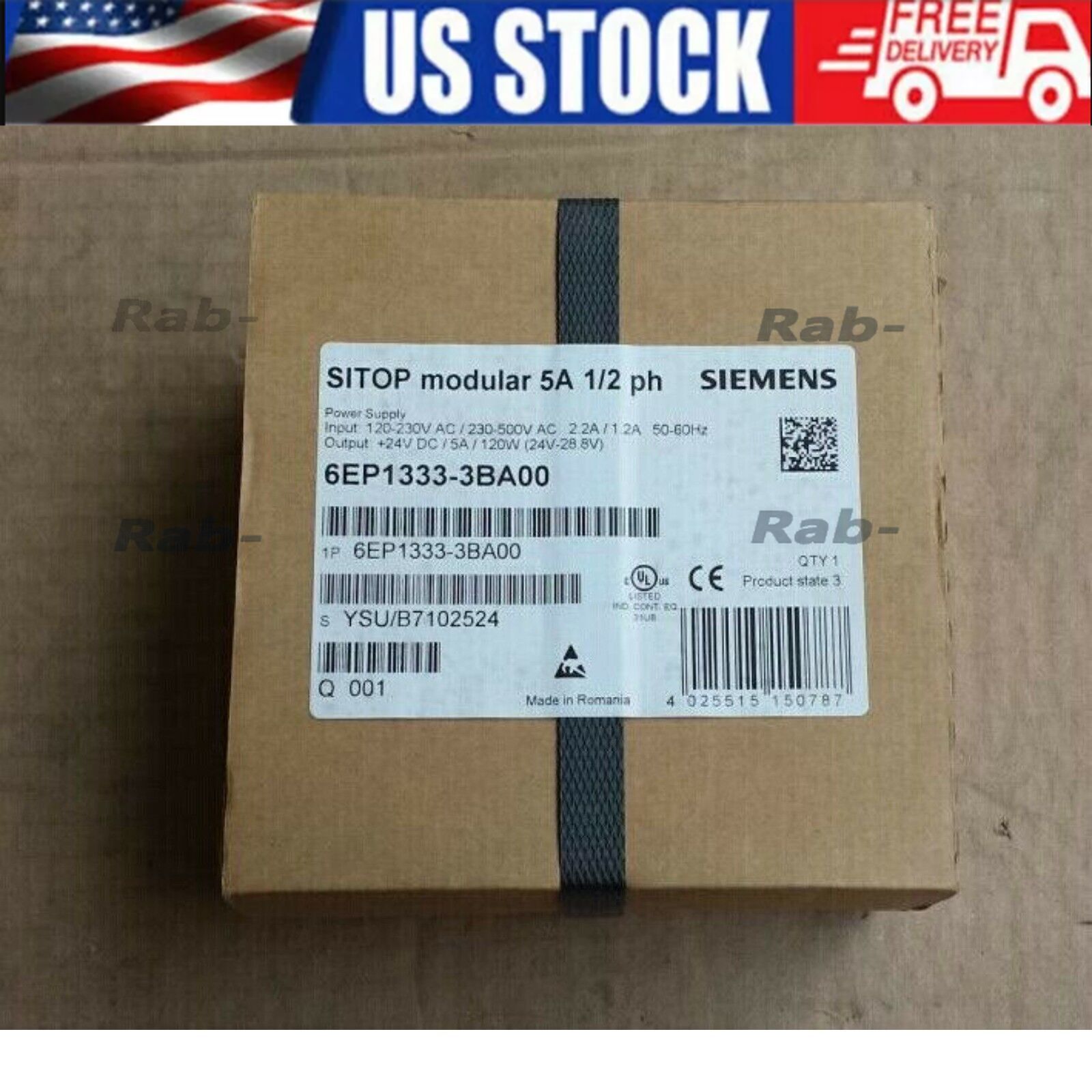 SIEMENS POWER SUPPLY 6EP1333-3BA00 6EP13333BA00 NEW