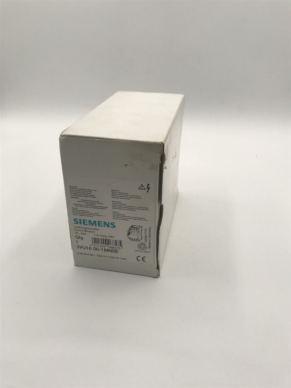 Siemens, 3VU-16 00-1MN00, Circuit Breaker, New