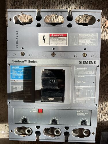 Siemens LXD63B600 Sentron Series Breaker 600A 600V Type LXD63B600