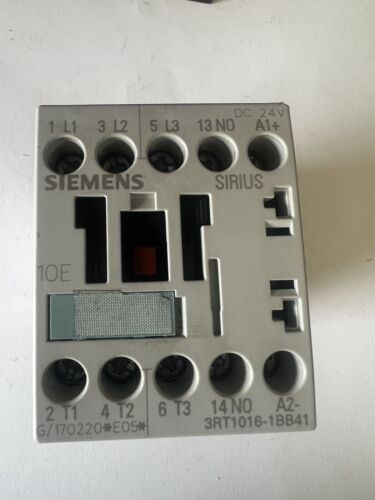 Siemens 3RT1016-1BB41 Non-Reversing Contactor s00 9A 3P 24VDC  USED