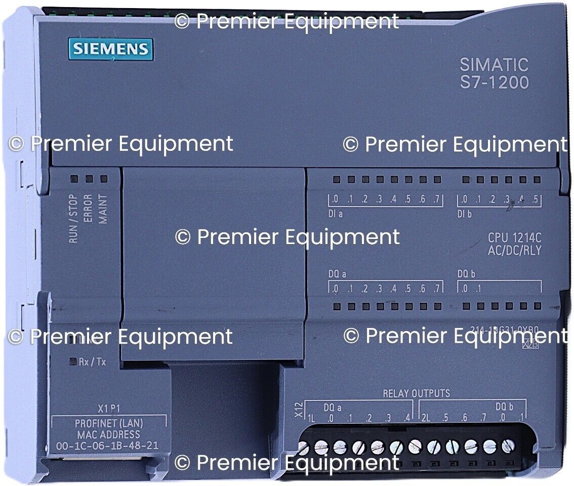 * UNUSED SIEMENS 6ES7 214-1BG31-0XB0 SIMATIC S7-1200 CPU MODULE