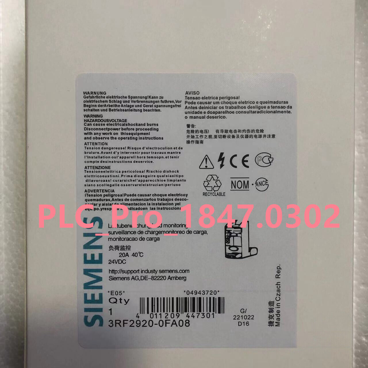 3RF2920-0FA08 1PCS Brand New Siemens 3RF2 920-0FA08  Fast delivery