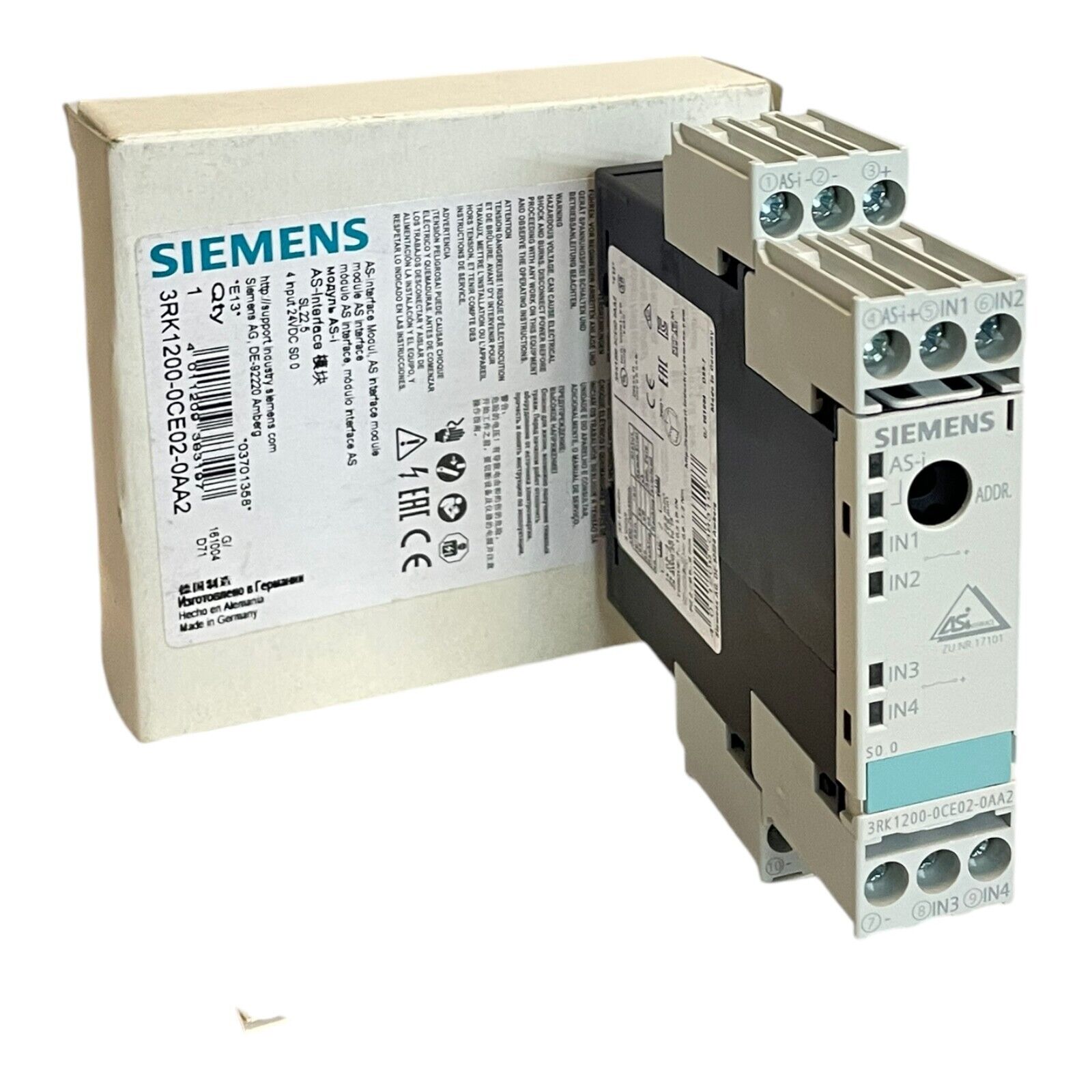 Siemens 3RK1200-0CE02-0AA2 AS-i SlimLine Module for Industrial Use 3RK1200