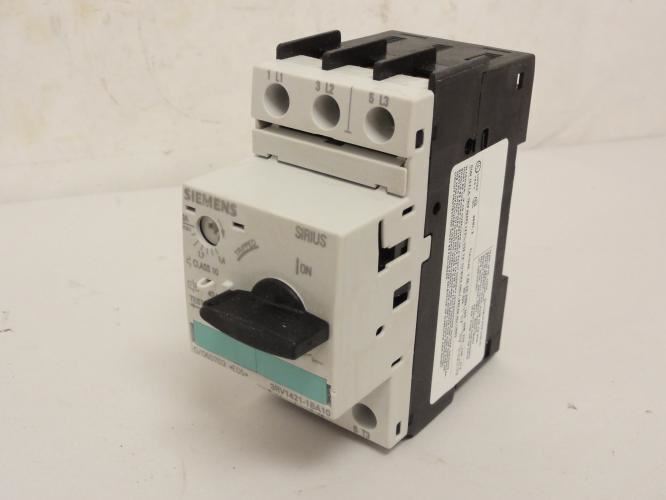 201979 New-No Box; Siemens 3RV1421-1BA10 Manual Combination Starter; 1.4-2A; 3P