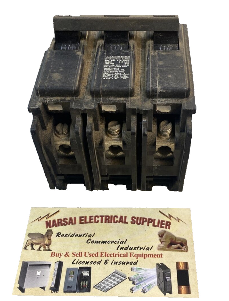 ITE/SIEMENS/BREAKER/BQ3B020H/BQH320/20A/3P/240VAC/22KA/Type BQH/Bolt On/USE(C#14