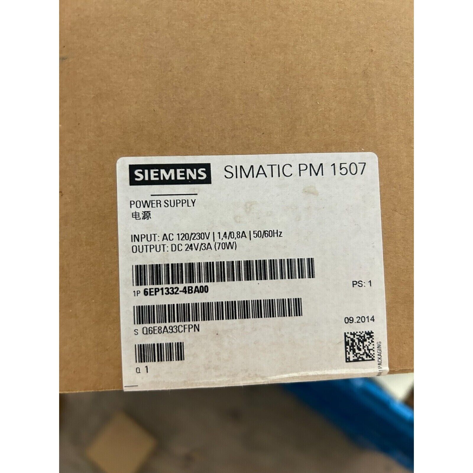 New Siemens 6EP1332-4BA00 SIMATIC PM power supply 6EP1 332-4BA00