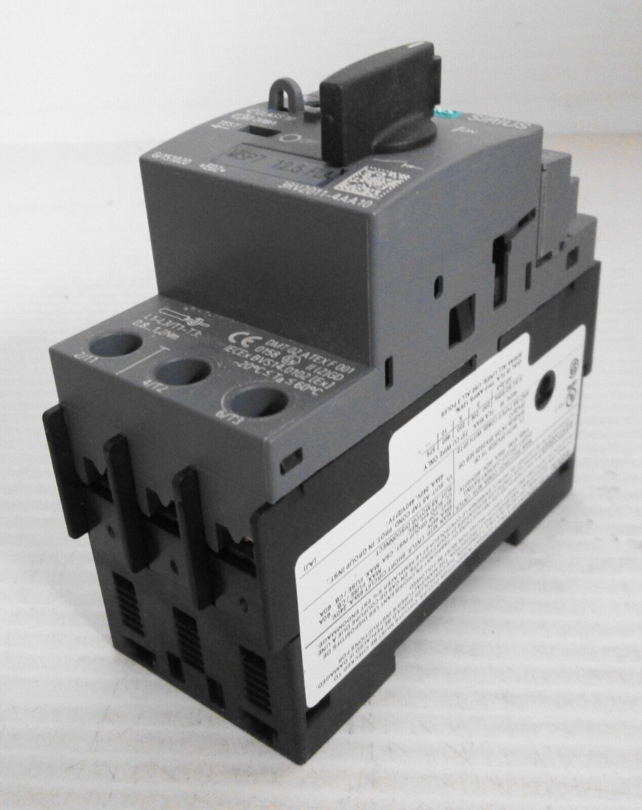 Siemens 3RV2011-4AA10 Motor Protection Circuit Breaker 3P 10-16A 480VAC 50/60Hz