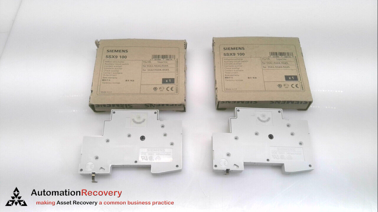 SIEMENS 5SX9100HS  SENTRON AUXILIARY CONTACT BLOCK, NEW #315413