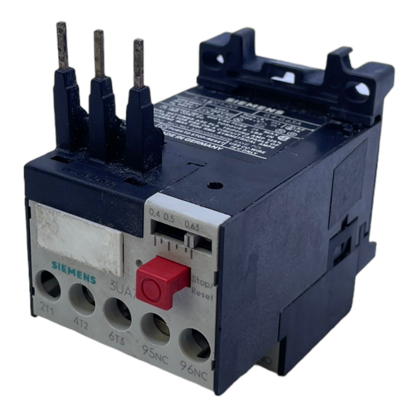 Siemens 3UA7021-0G Overload Relay 0.4...0.63A 1 NC + 1 NO AC