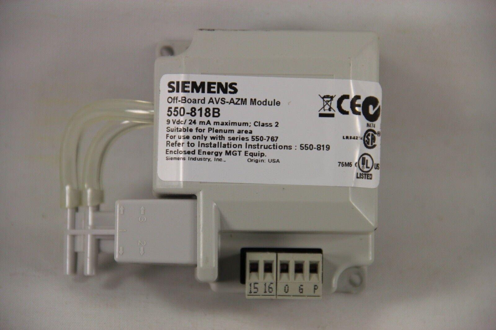 Siemens 550-818B Off-Board AVS-AZM Module, Remote Air - USED