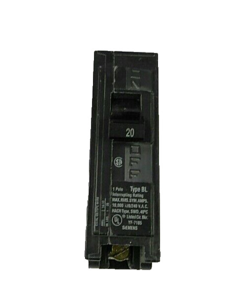 Siemens/BREAKER/  B120/20A/1P/120-240V / TYPE BL /Bolt-On/USE(L283