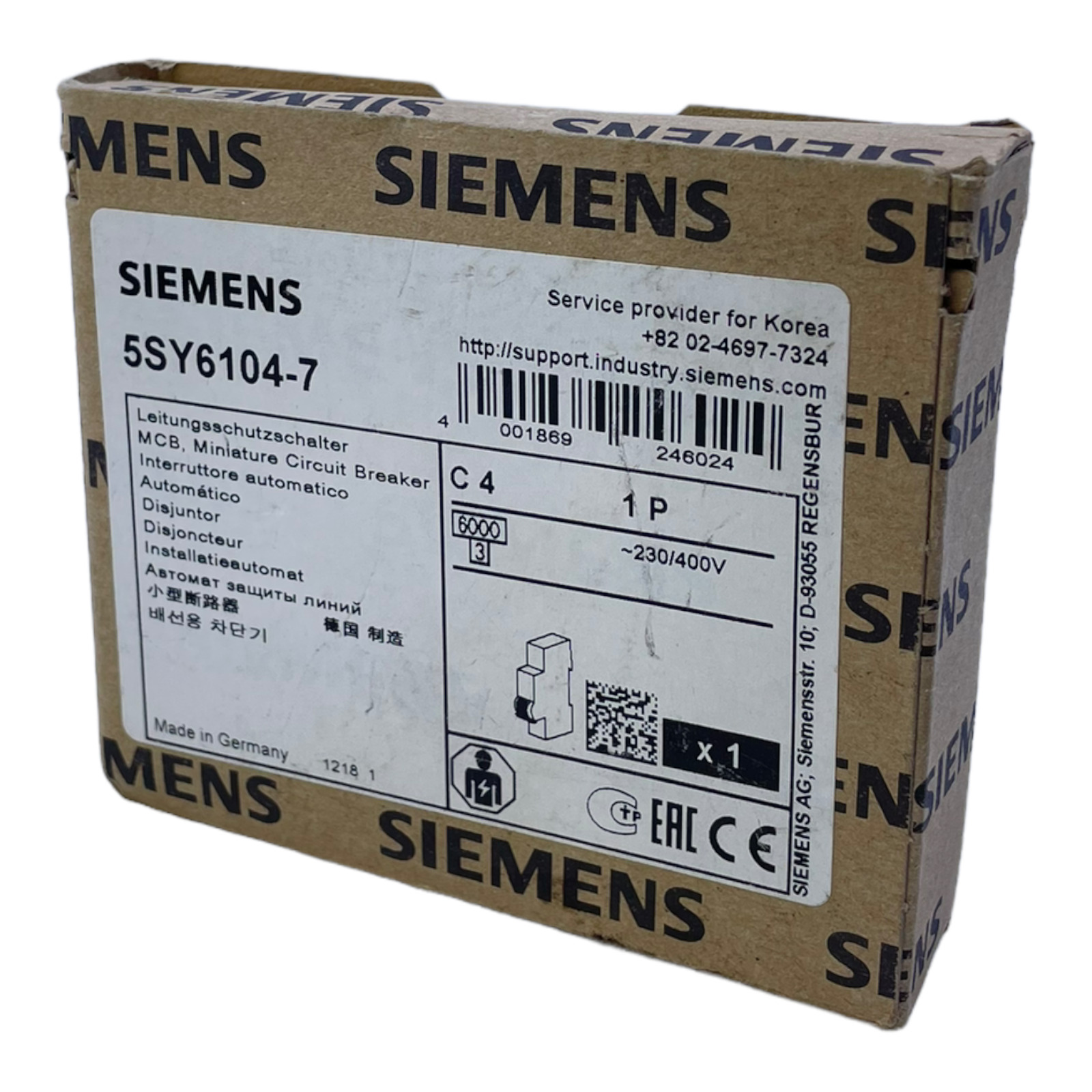 Siemens 5SY6104-7 Circuit Breaker Switch
