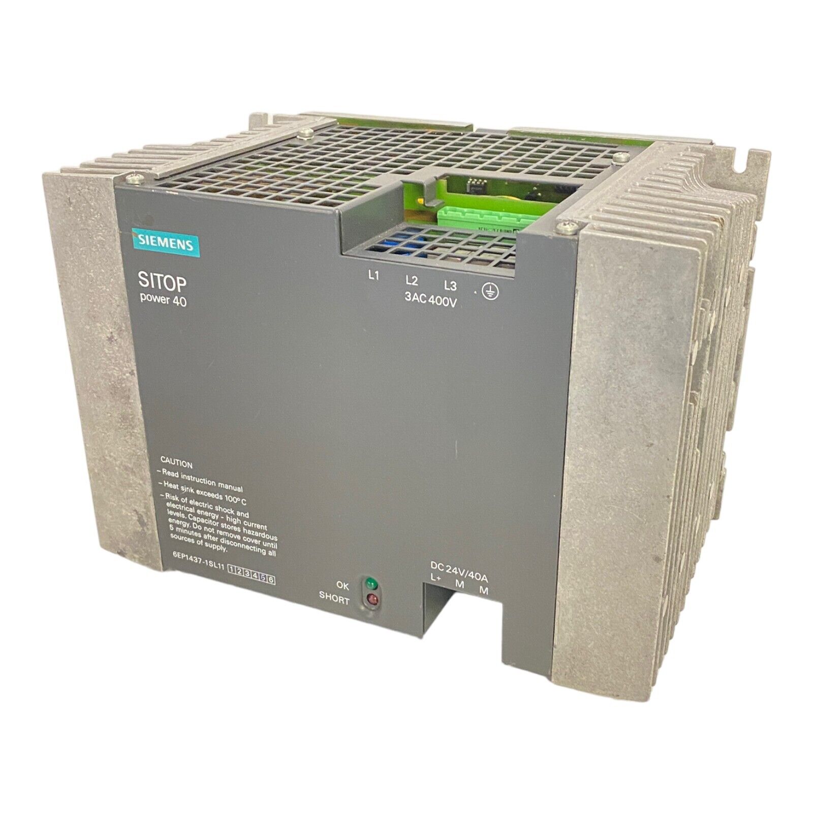 Siemens 6EP1437-1SL11 Power Supply 230/400V AC 50/60Hz 1.9A 24V DC 40A