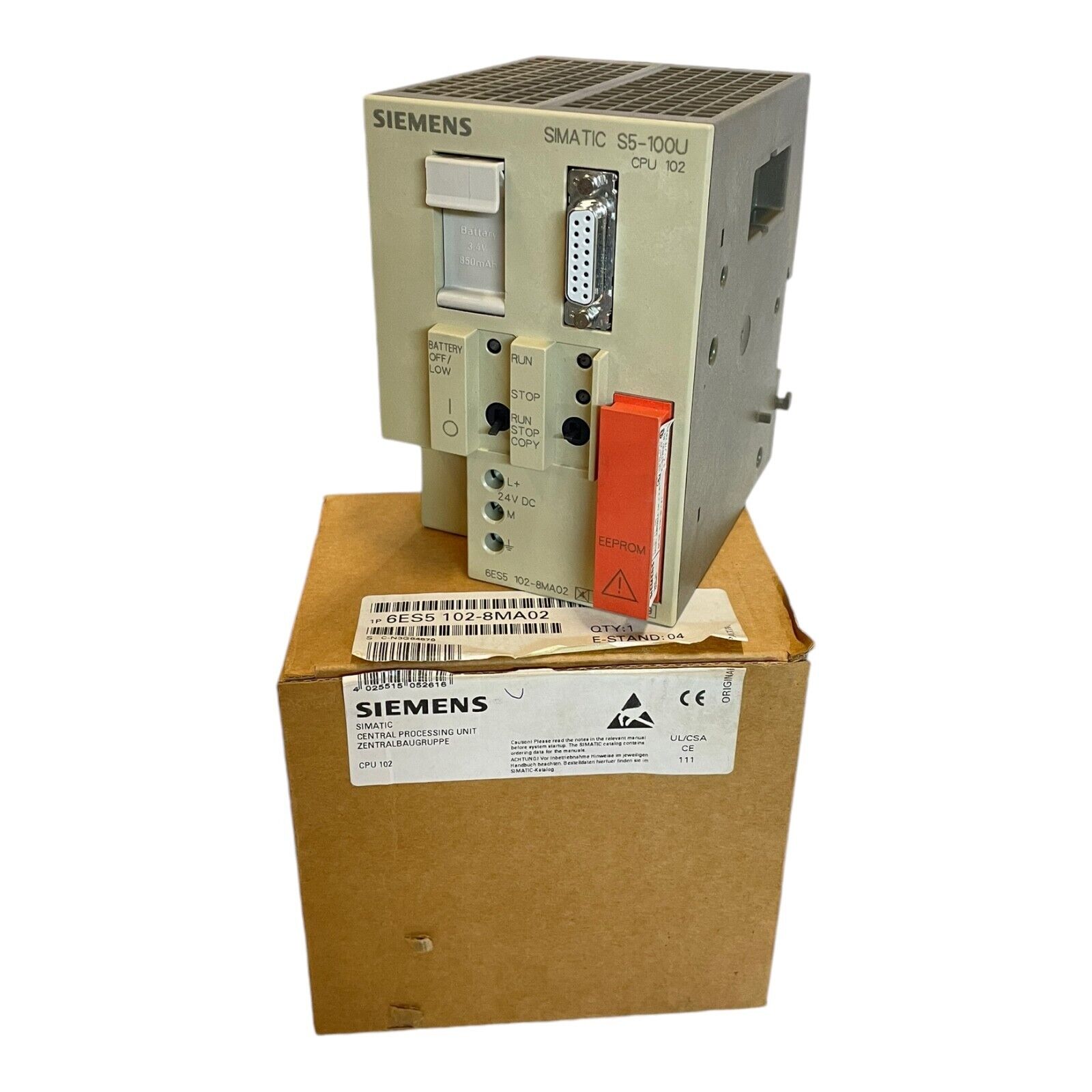 Siemens 6ES5102-8MA02 CPU Module for Industrial Automation Siemens Simatic