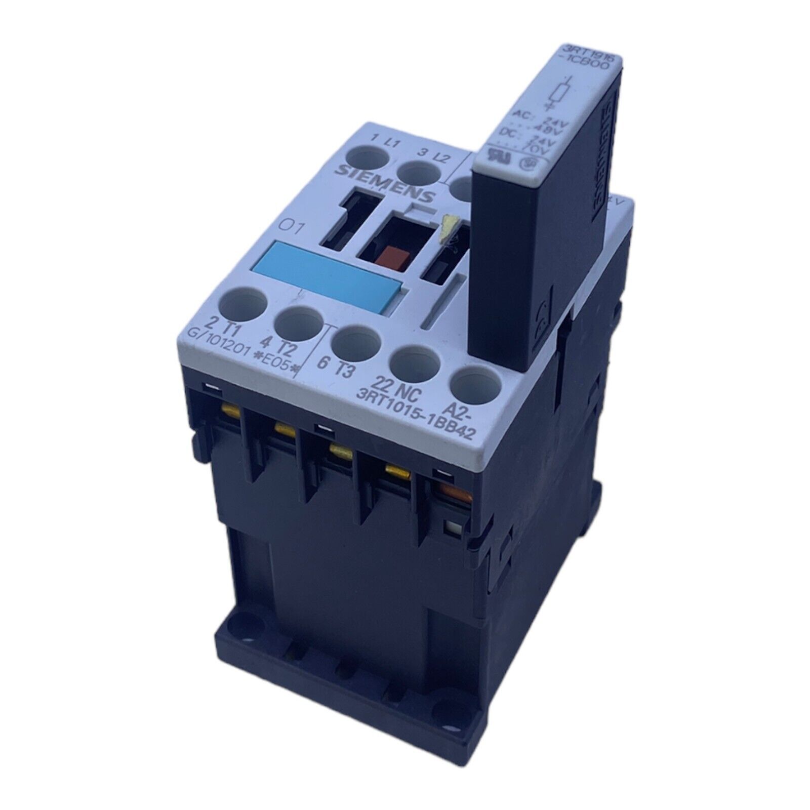 Siemens 3RT1015-1BB42 Circuit Breaker+3RT1916-1CB00 7A 3kW 400V 1Ö 24VDC 3polig