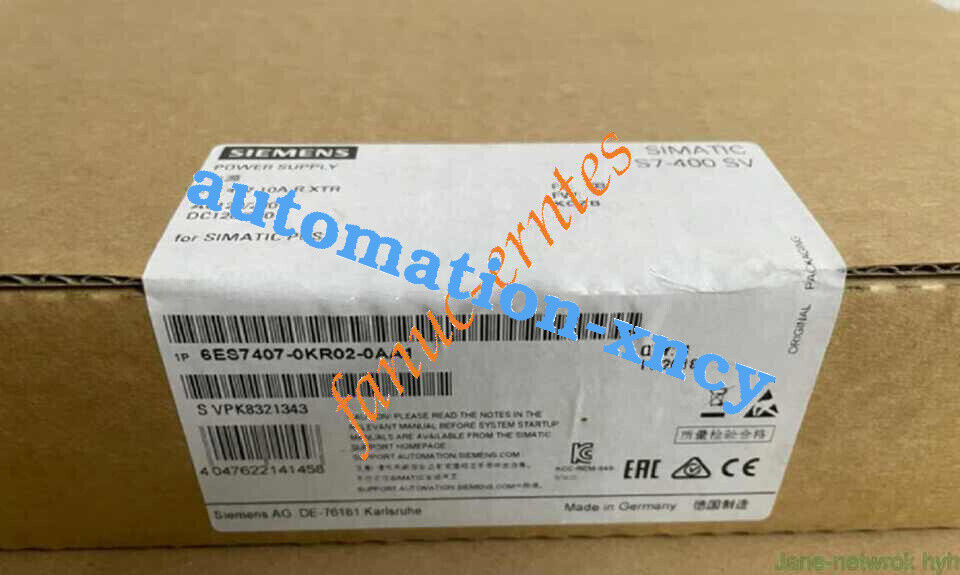 6ES7 407-0KR02-0AA1 NEW SIEMENS 6ES7407-0KR02-0AA1 S7-400 Power Supply Module