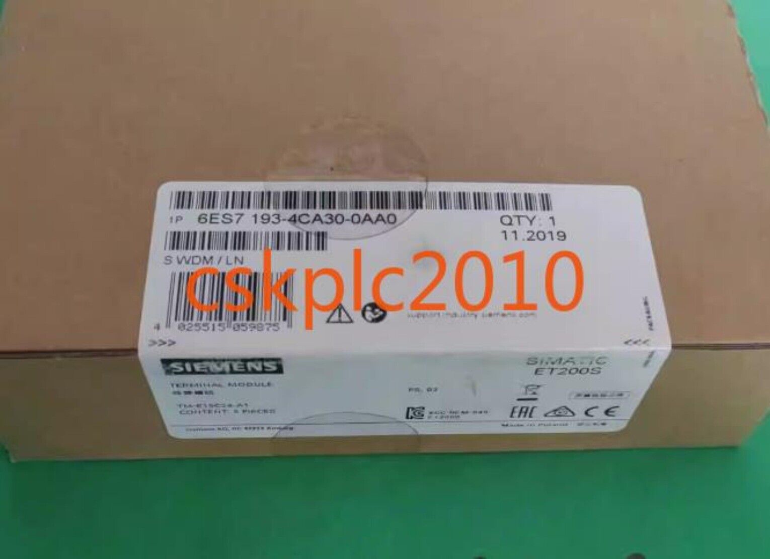 1PCS New original Siemens module ET200S, 6ES7 193-4CA30-0AA0 in stock