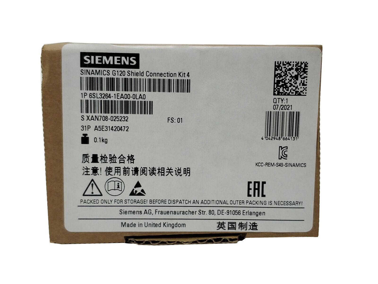 6SL3264-1EA00-0LA0 NEW SIEMENS Connection Component 6SL3264-1EA00-0LA0 IPCS
