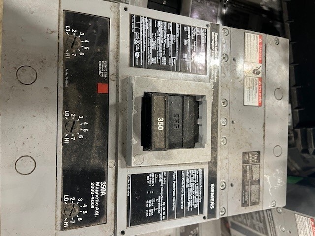 Siemens HJXD63B350 Circuit Breaker 350A 3 Pole 3PH 600V Type