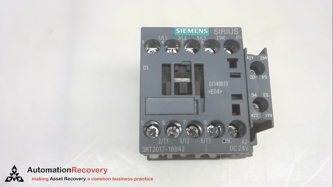 SIEMENS 3RT2017-1BB42 WITH ATTACHED PART NUMBER SIEMENS 3RH2911-1DA11 #261601