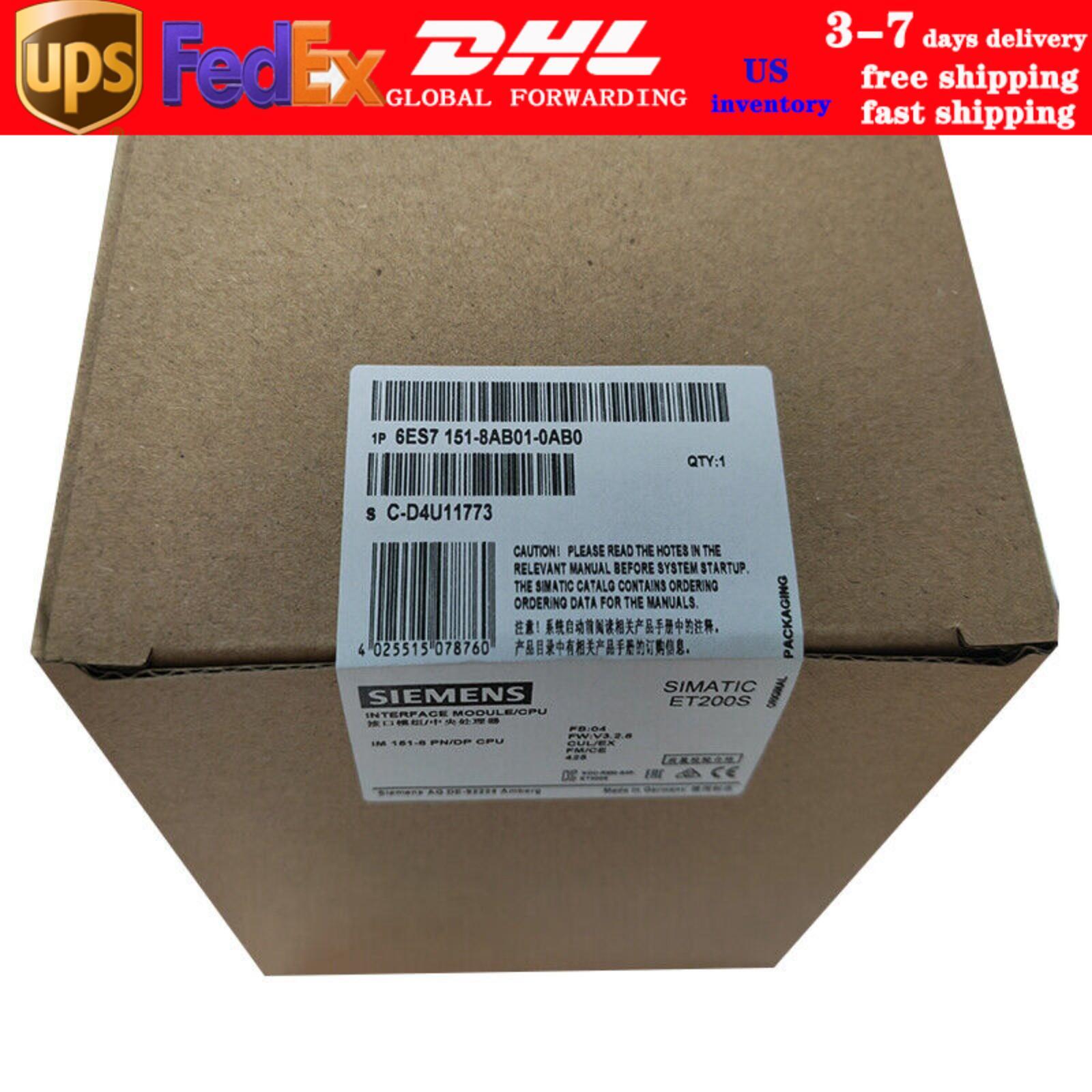 New Siemens 6ES7151-8AB01-0AB0 6ES71518AB010AB0 DP IM151-8 PN/DP CPU f ET200S