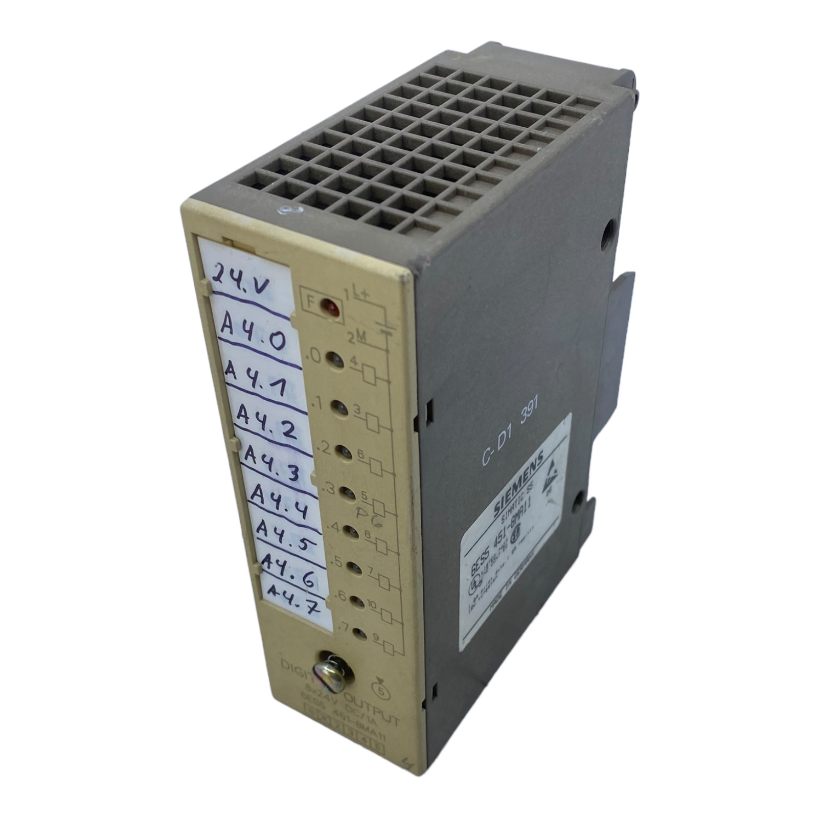 Siemens 6ES5451-8MA11 Output Module for Industrial Use SIMATIC S5 8x 24V DC 