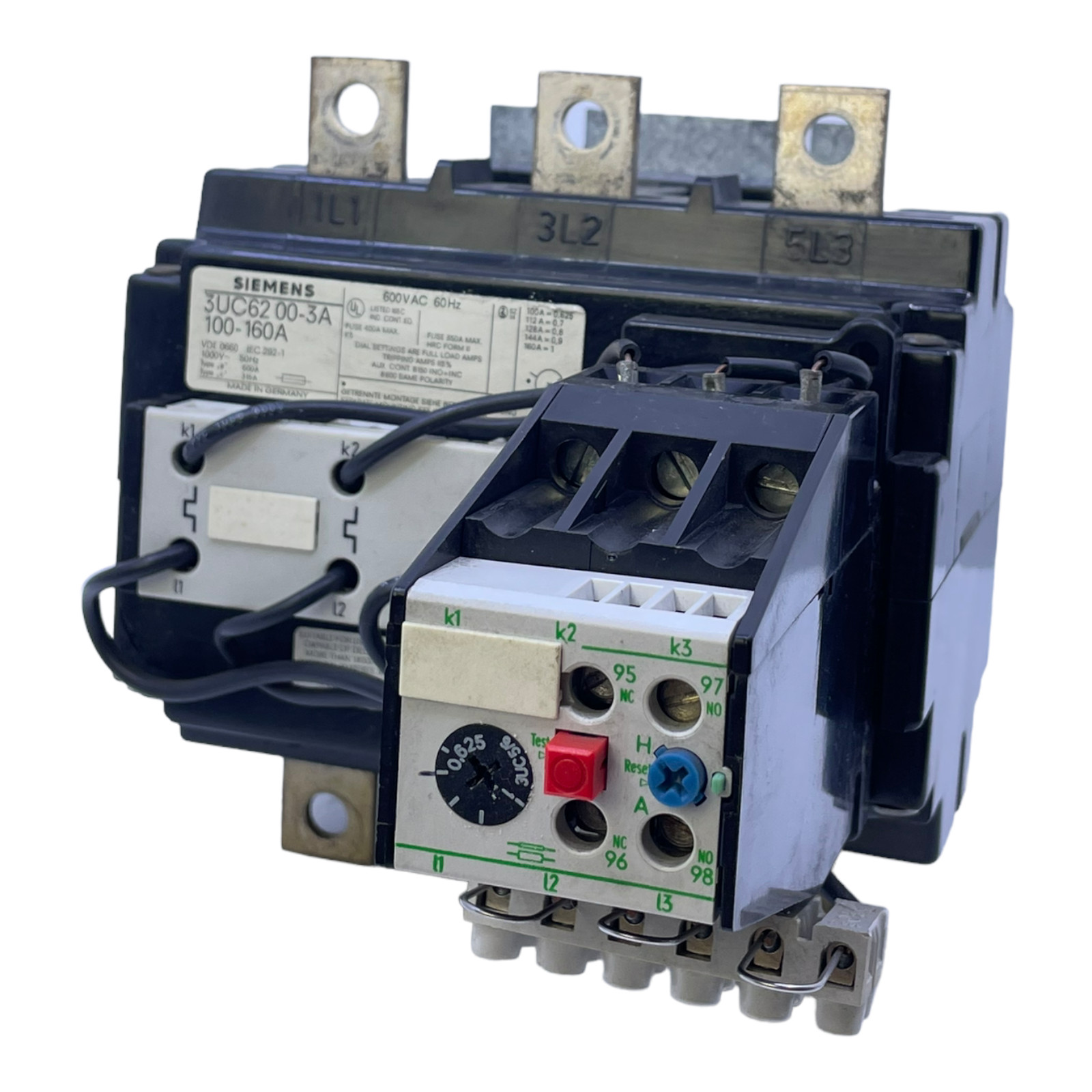 Siemens 3UC6200-3A Overload Relay 600V AC 60Hz 100 - 160A