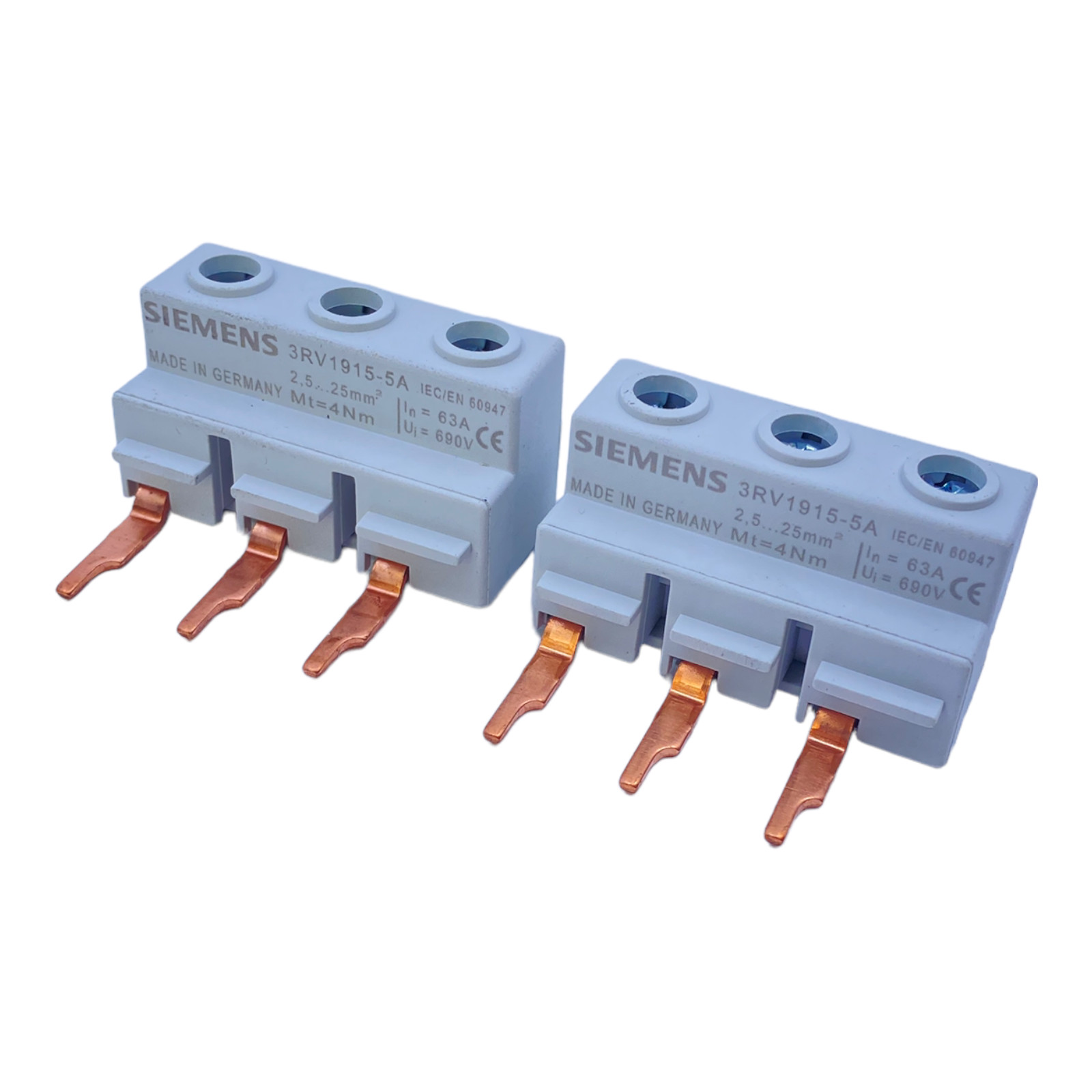 Siemens 3RV1915-5A 3-Phase Feed-in Terminal VE: 2pcs Siemens 3RV1915-5A 3-Phase