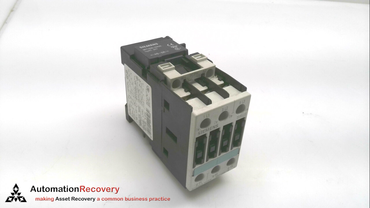 SIEMENS 3RT1023-1B..0 3-PHASE MOTOR CONTACTER W/ DIODE 3RT1926-1ER00, NE #284688