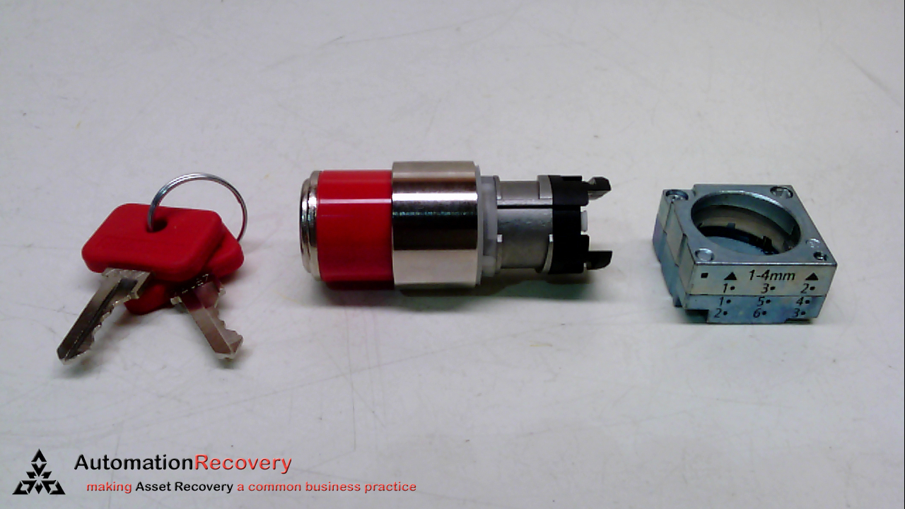 SIEMENS 3SB3 500-3BH01, KEY LOCK SWITCH, 22MM, 2 POSITION,, NEW* #228271