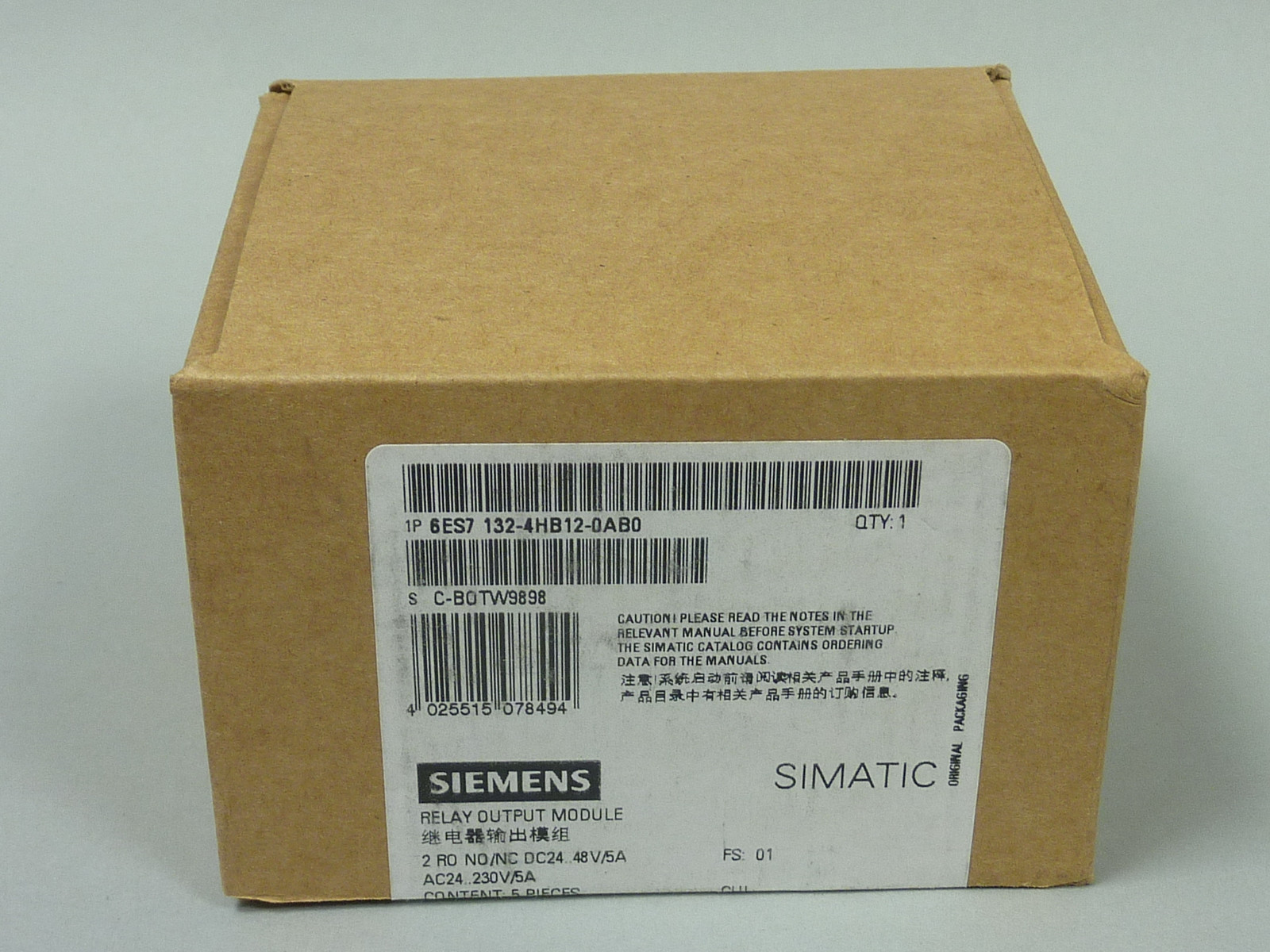 New Siemens 6ES7132-4HB12-0AB0 [24 Months Warranty]