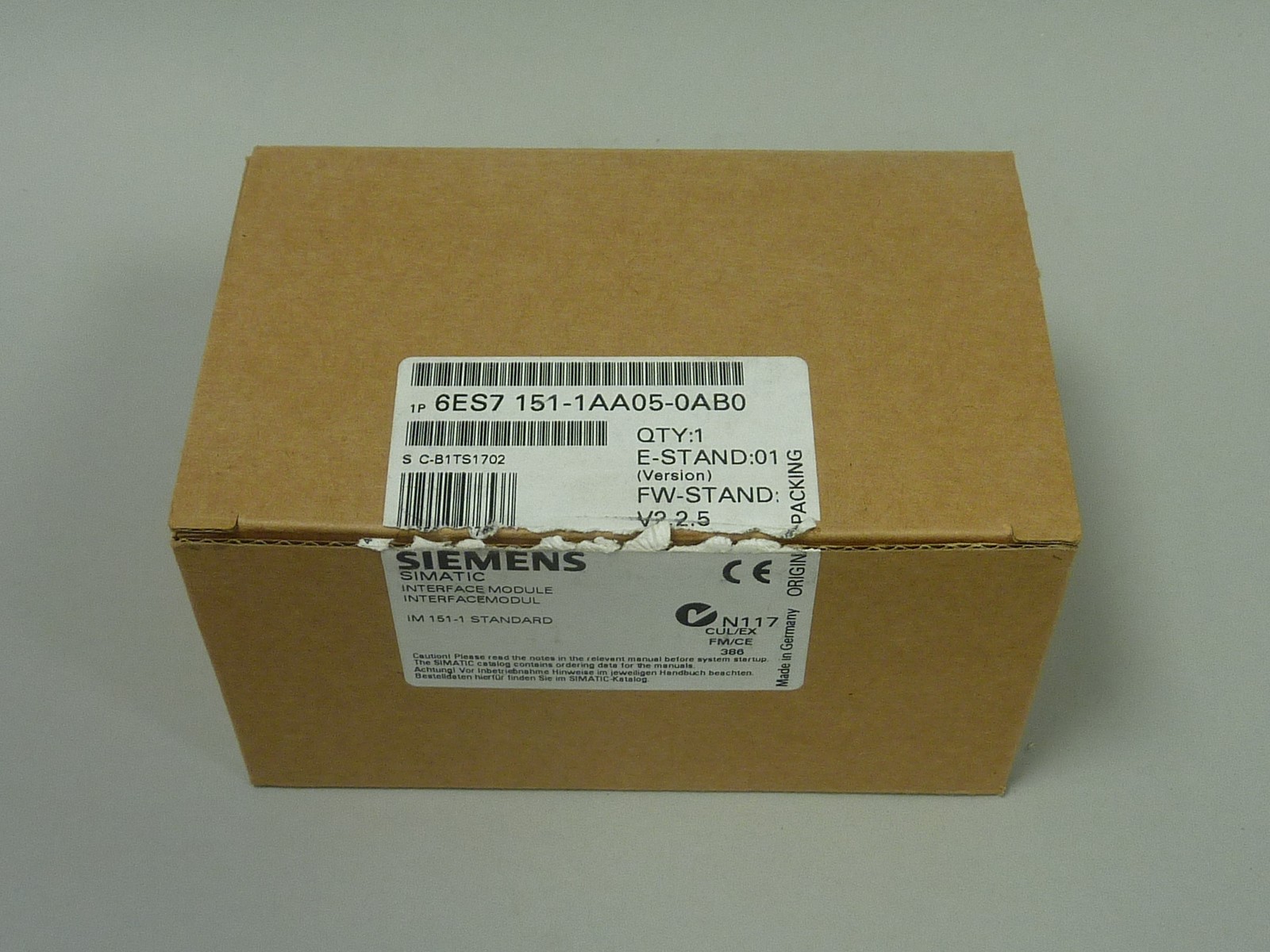 New. Siemens 6ES7151-1AA05-0AB0 [24 Months Warranty]